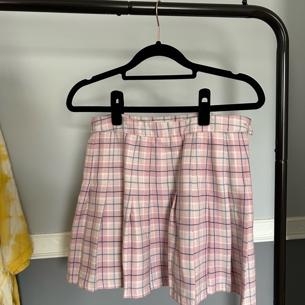 Aeropostale Pink Pleated Skater Mini Skirt